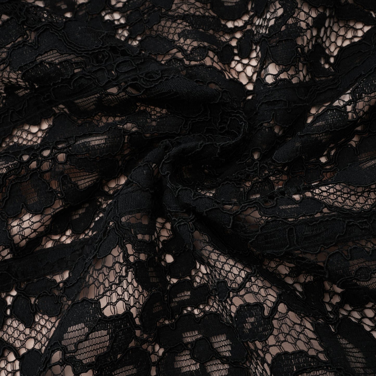Giorgia Black Floral Lace Corset Maxi Dress