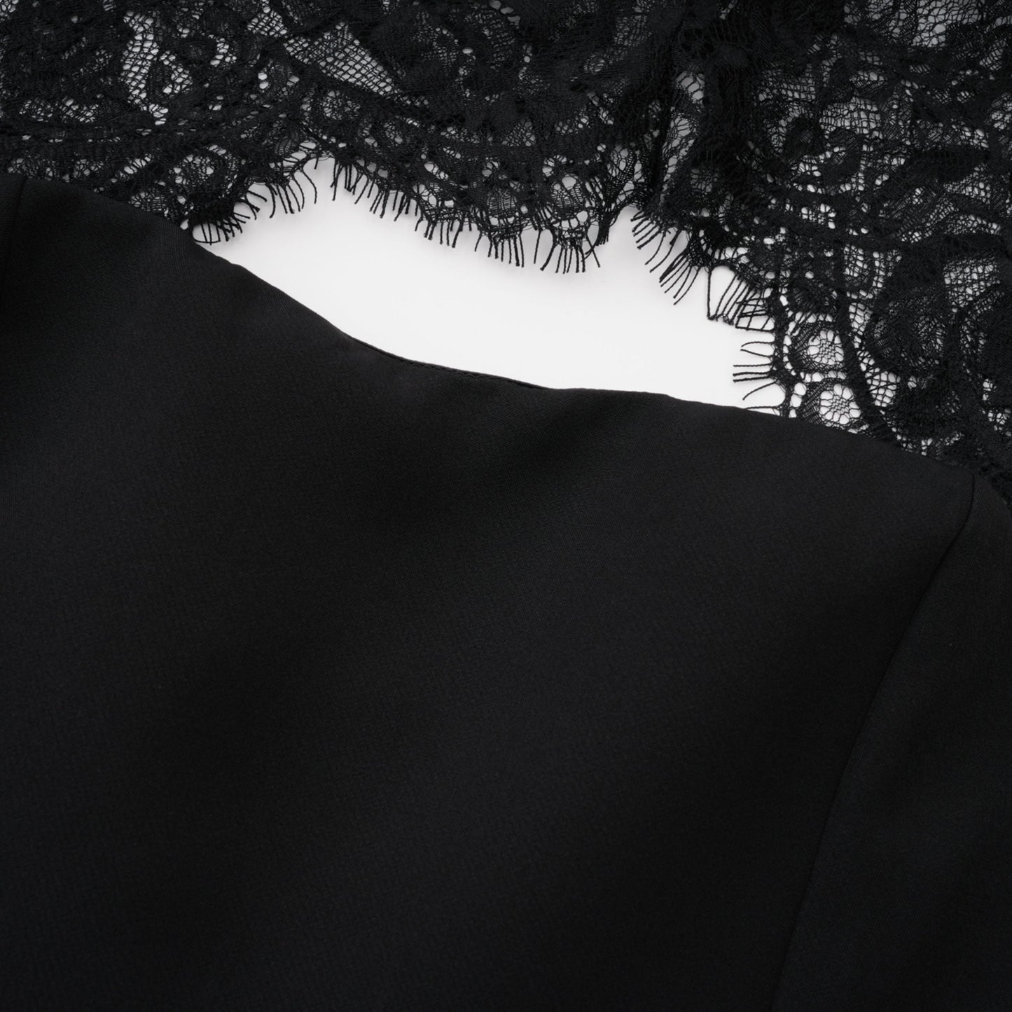 Bokamoso Black Lace Panel Maxi Gown