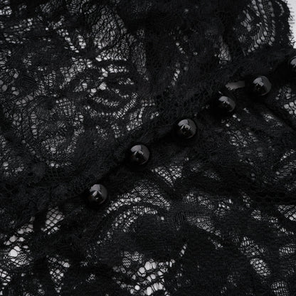 Bokamoso Black Lace Panel Maxi Gown