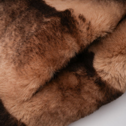 Alina Brown Gradient Faux Fur Short Coat
