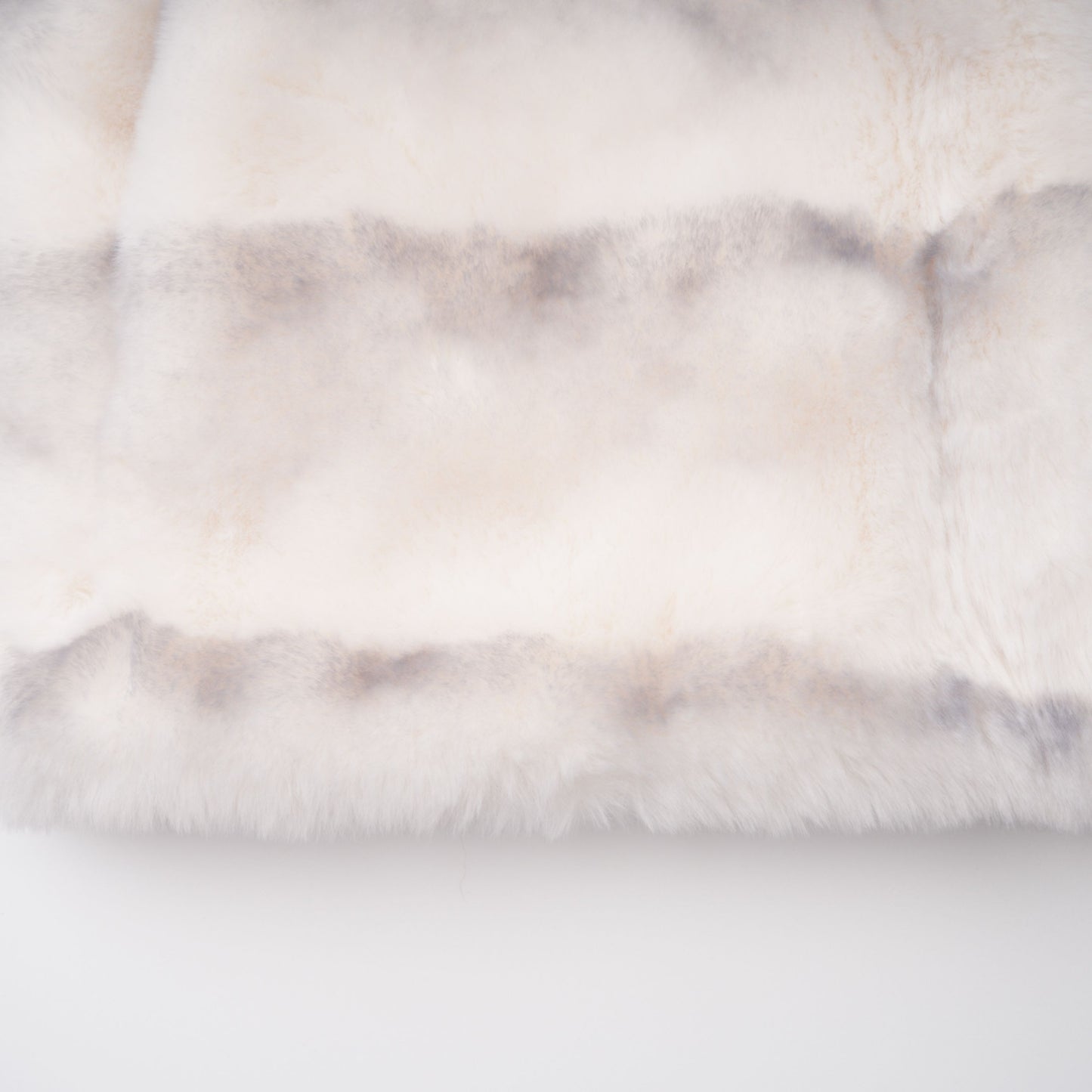 Alina White Gradient Faux Fur Short Coat