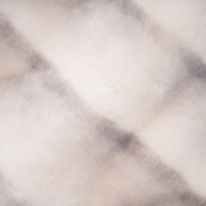 Alina White Gradient Faux Fur Short Coat