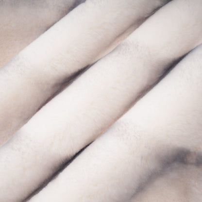 Alina White Gradient Faux Fur Short Coat