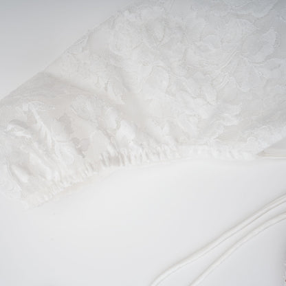 Vivienne beyaz çiçekli dantel korse mini elbise