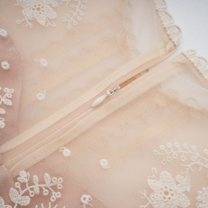 Neutrals Fleur çiçek işlemeli dantel midi elbise