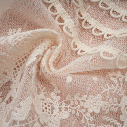 Neutrals Fleur çiçek işlemeli dantel midi elbise