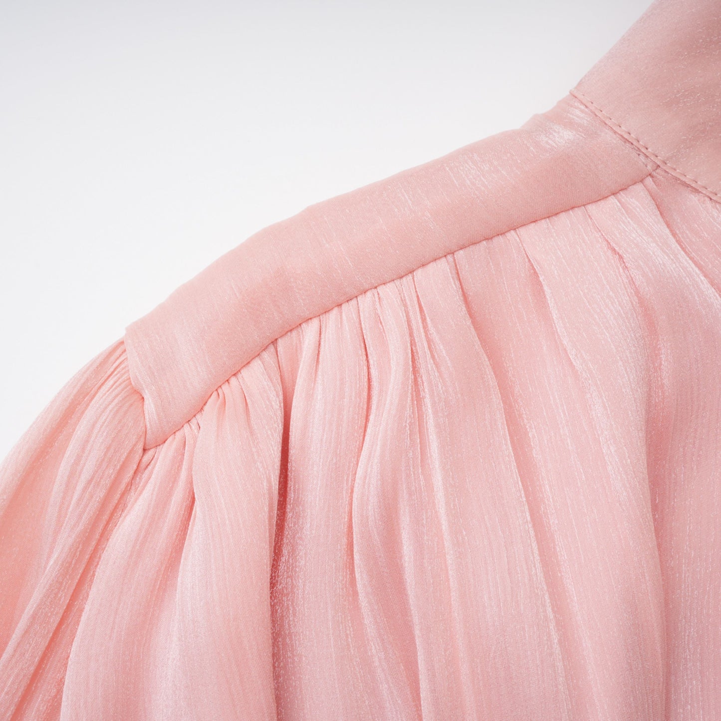 Emersyn Pink High-Neck Ruffled Detail Mini Dress