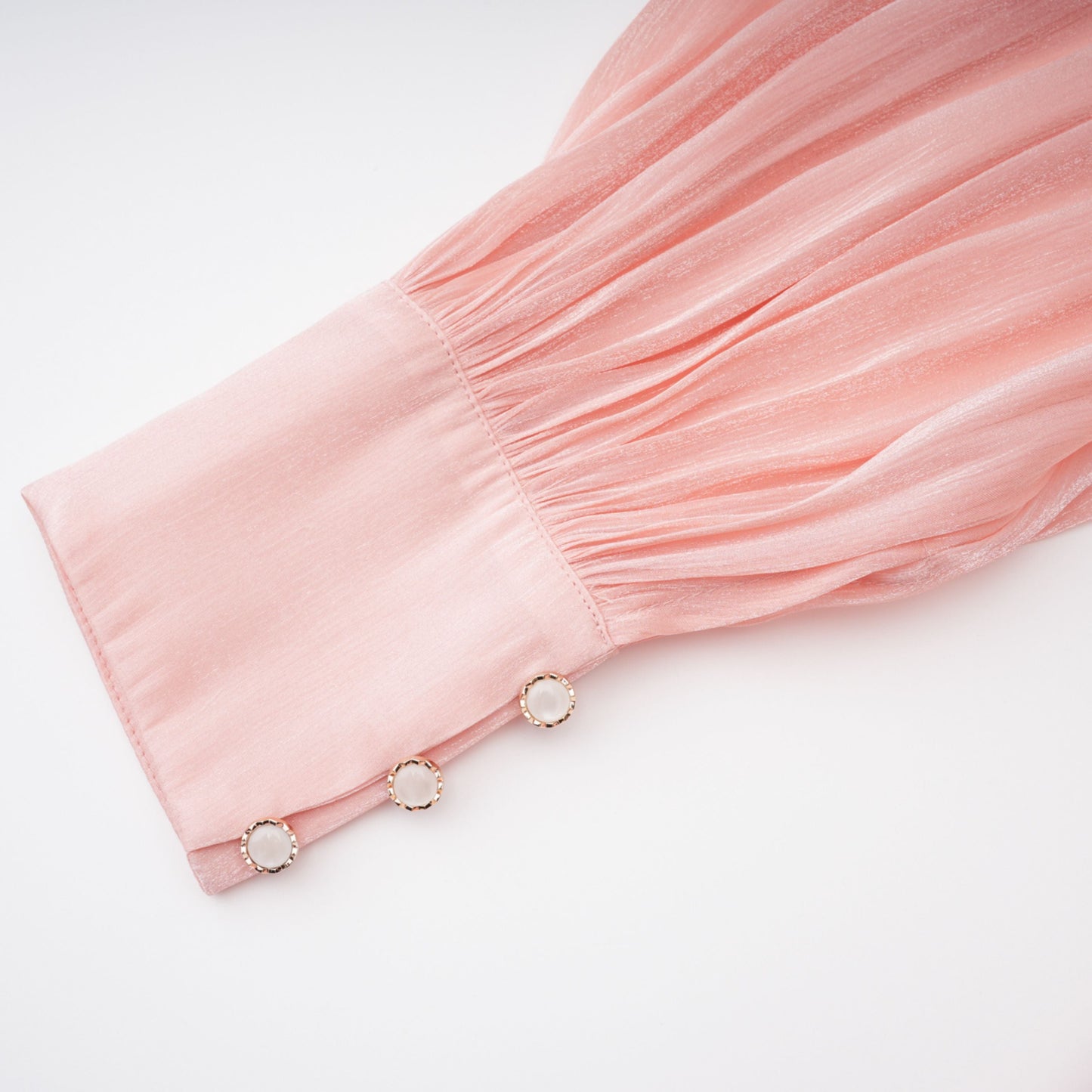 Emersyn Pink High-Neck Ruffled Detail Mini Dress
