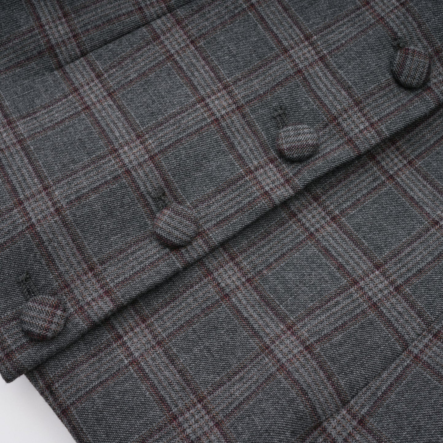 Serena Grey Cut Out Checked Blazer & Skirt Set
