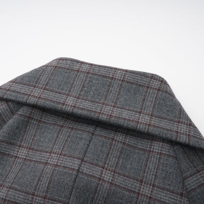 Serena Grey Cut Out Checked Blazer & Skirt Set