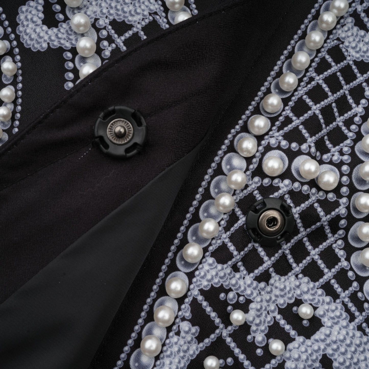 Catherine desenli V yaka blazer elbise