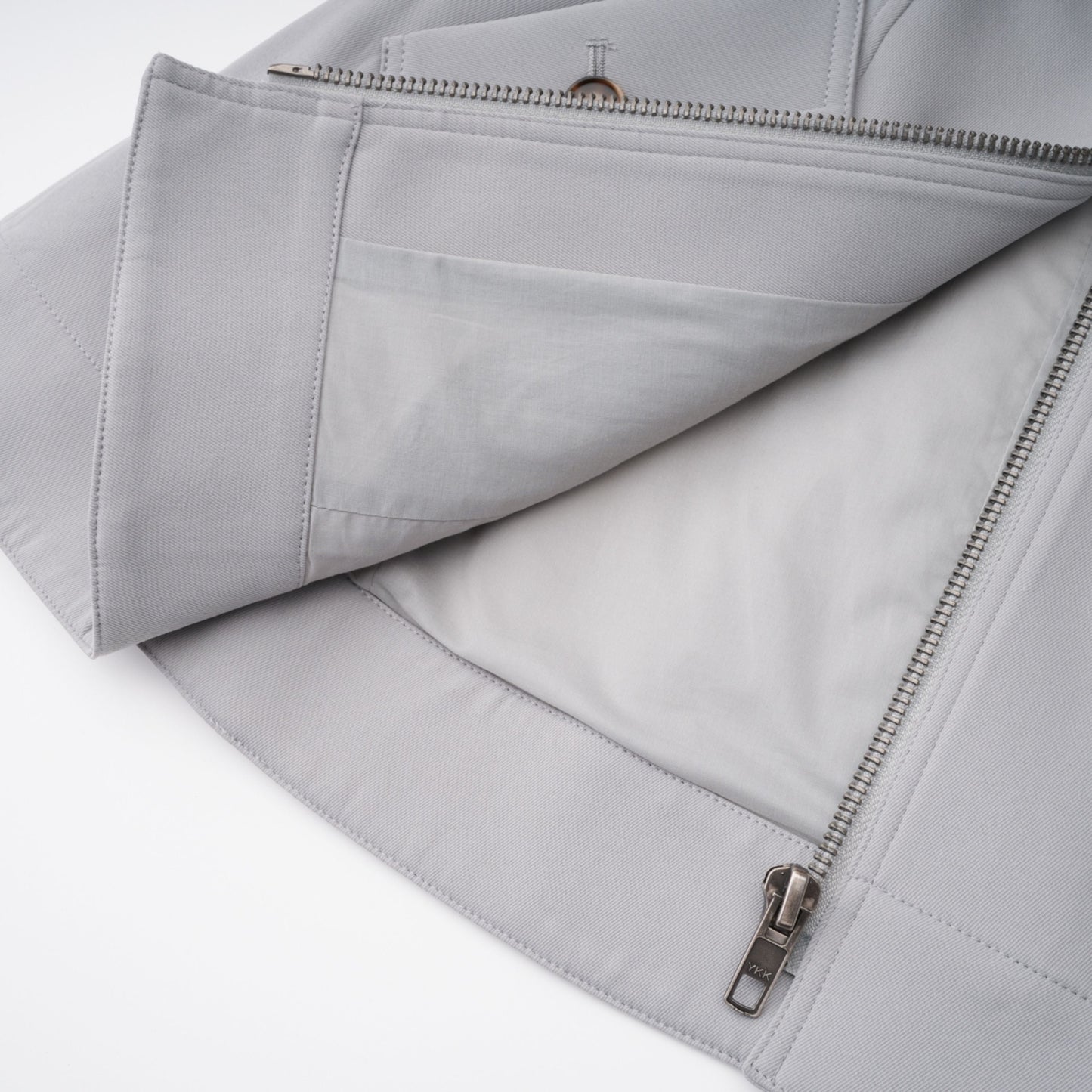 Vilma Grey Leather Collar Hunting Jacket
