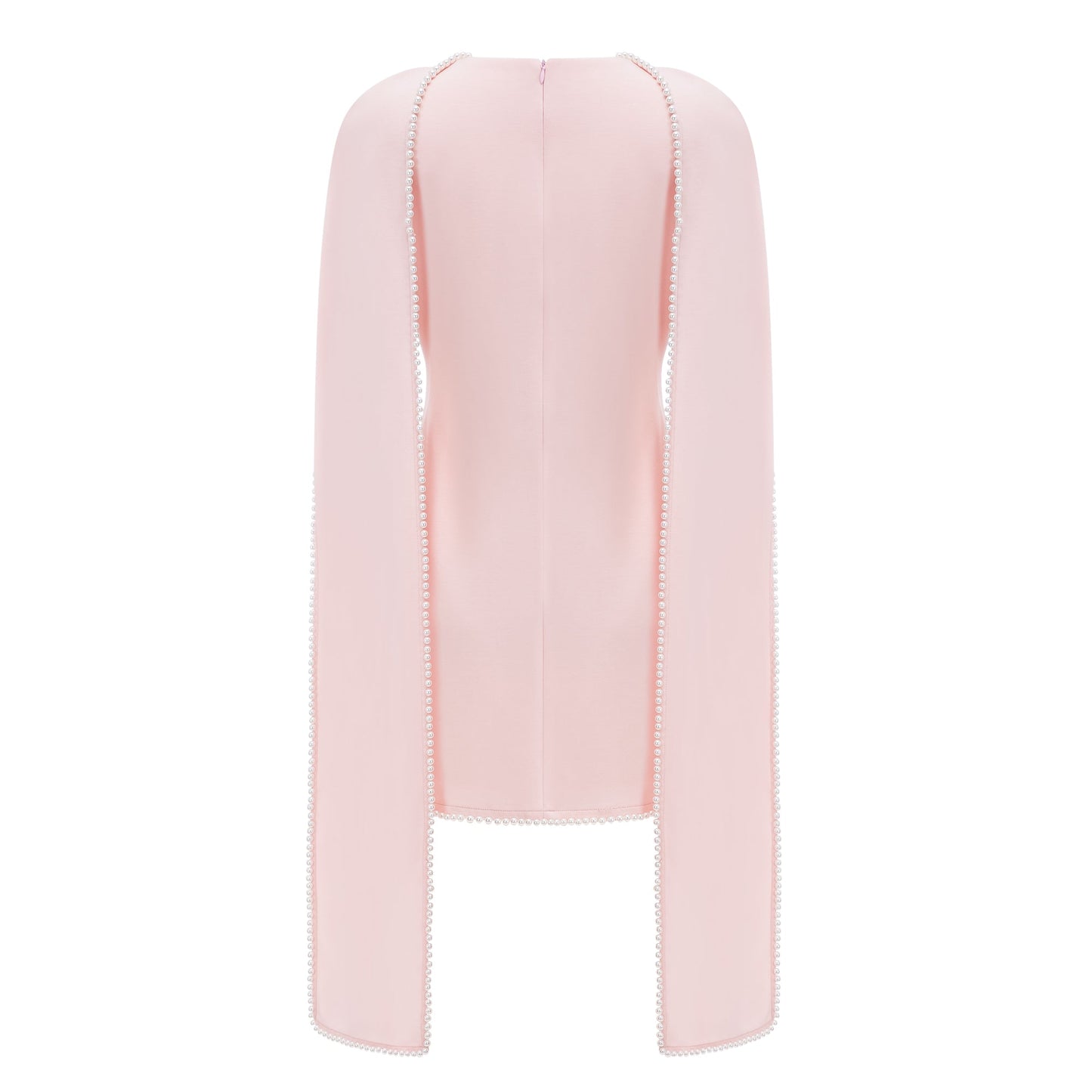 Piroska Pink Sleeveless Pearl Trim Mini Dress