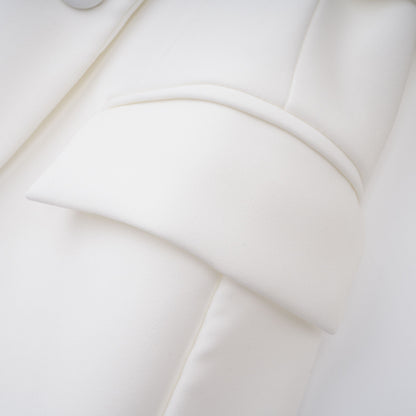 Osanne White Double Breasted Blazer Mini Dress