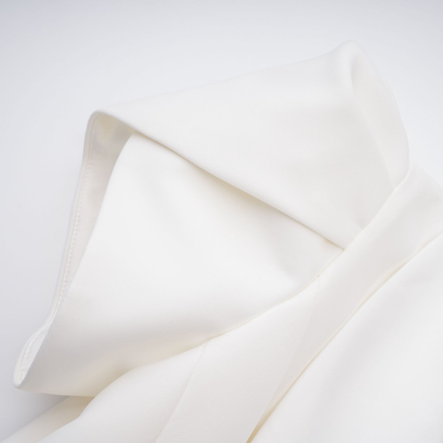 Acharya White Shawl Lapel Mini Dress