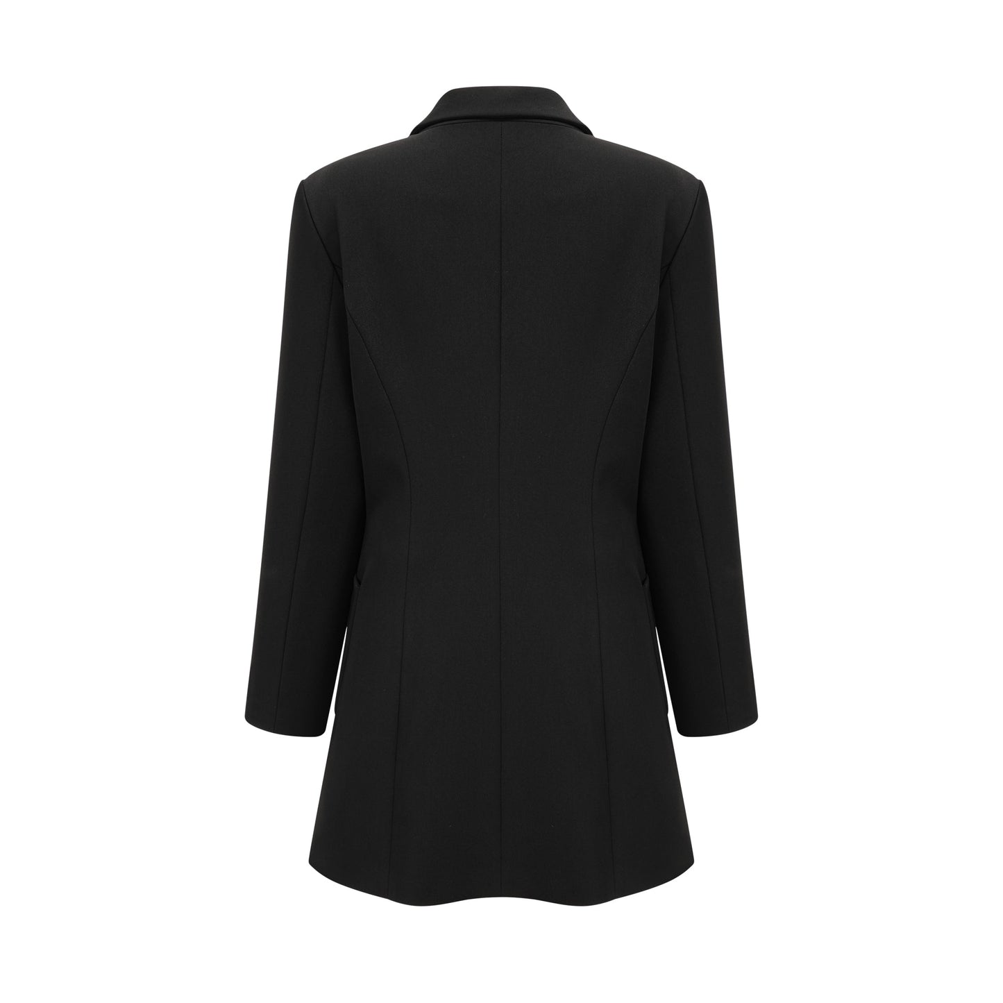 Aurore siyah tek sıra düğmeli blazer elbise