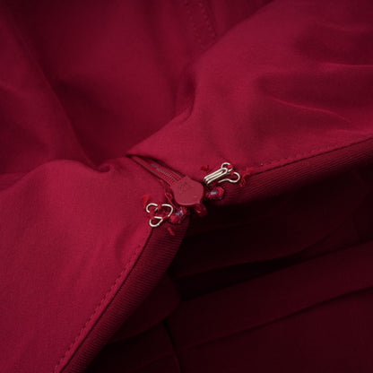 Lauren Red Ruched Shawl Detail Maxi Dress