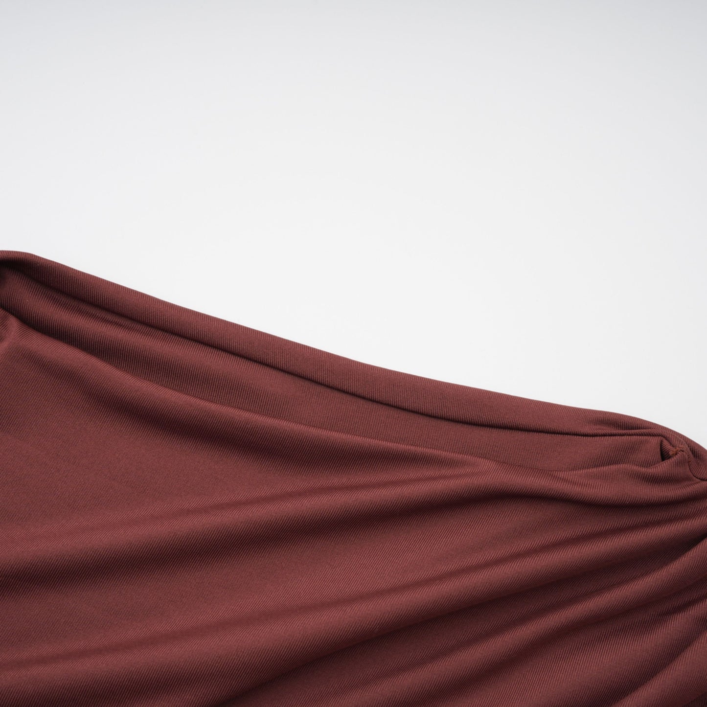 Seren Brown Ruched Tulle Panel Maxi Dress