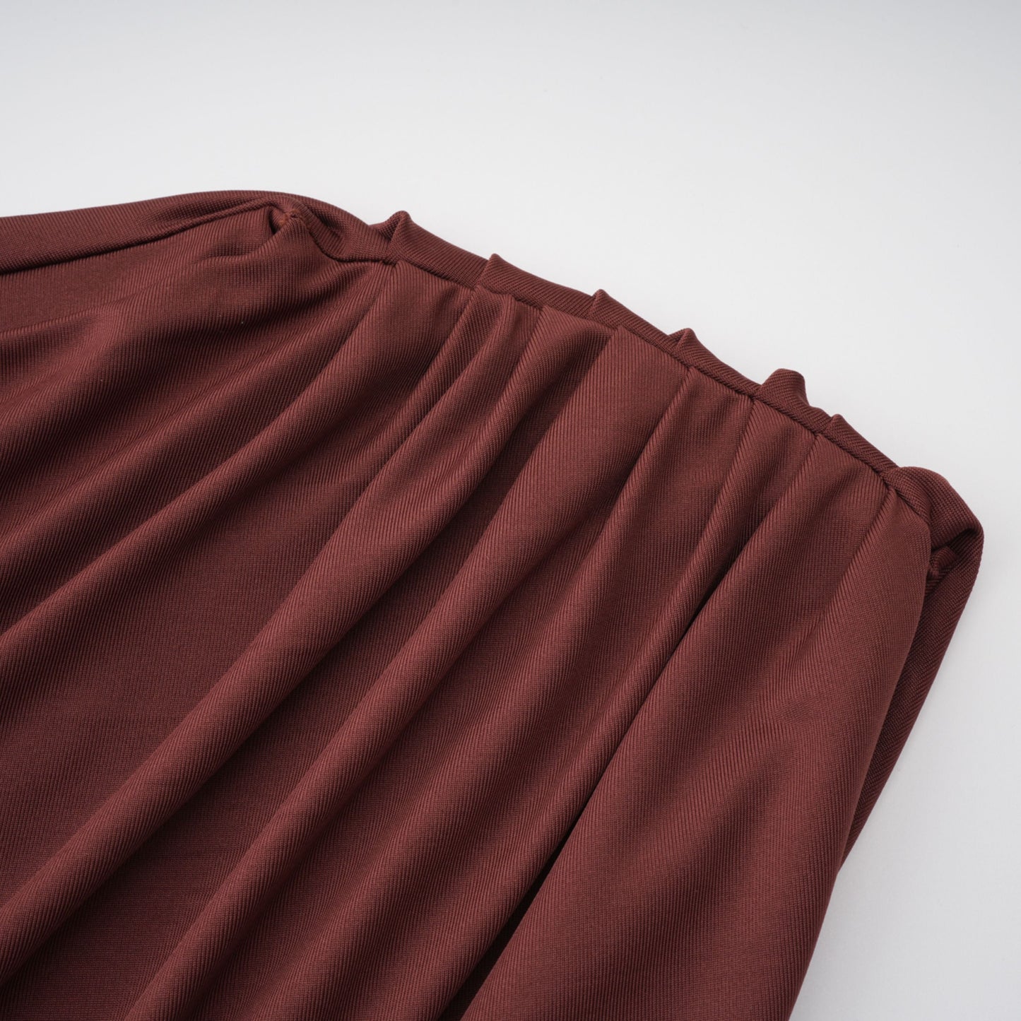 Seren Brown Ruched Tulle Panel Maxi Dress