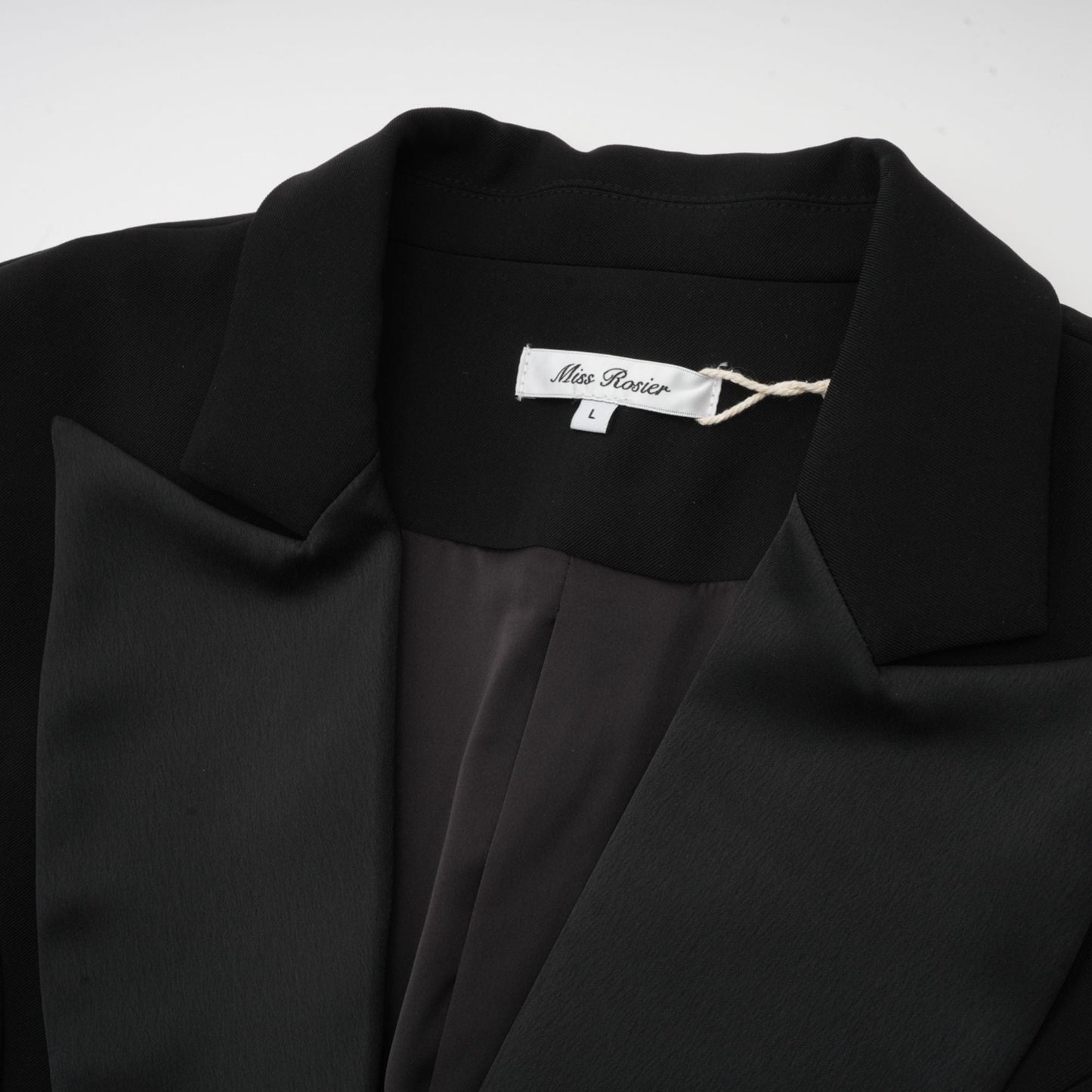 Aurore siyah tek sıra düğmeli blazer elbise