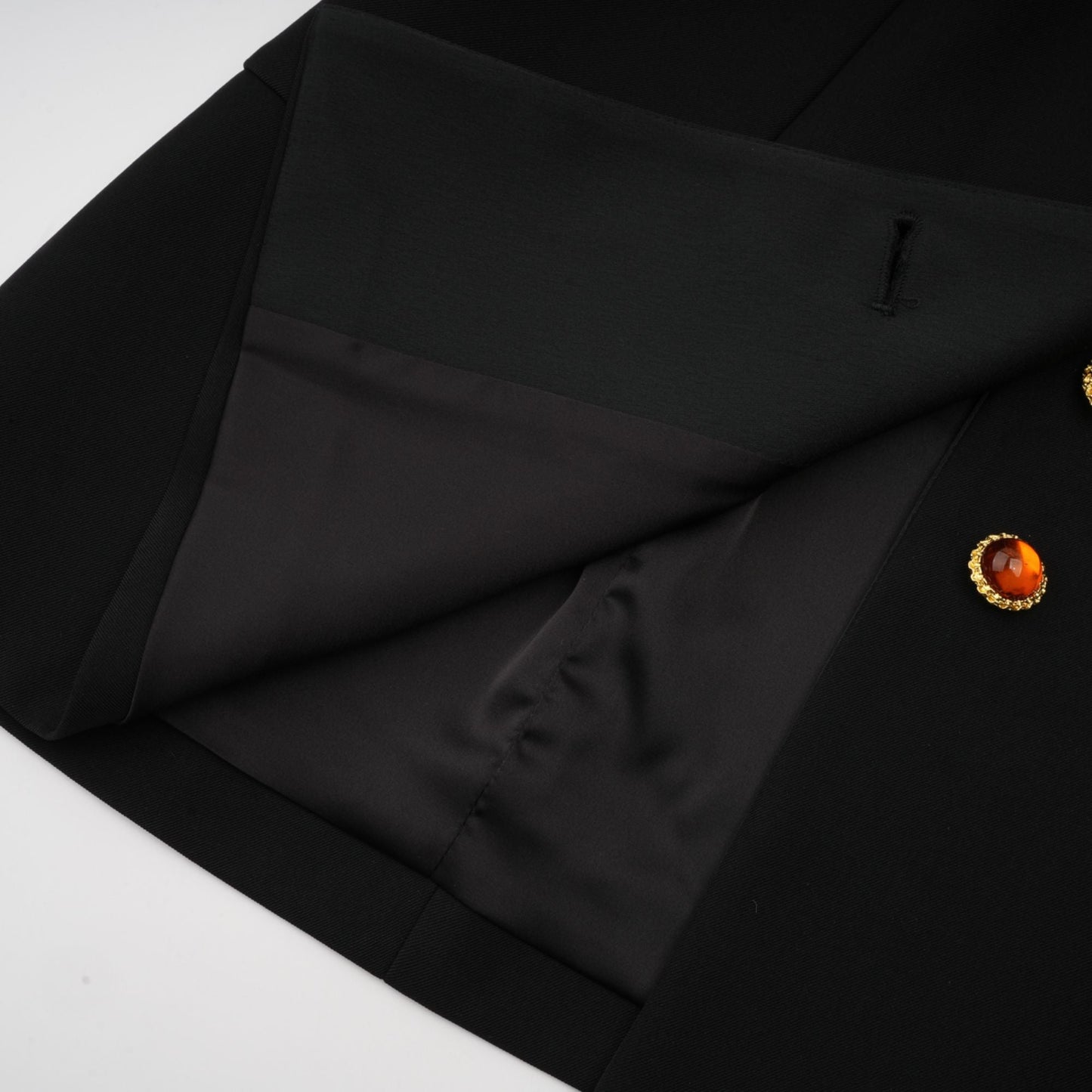 Aurore siyah tek sıra düğmeli blazer elbise