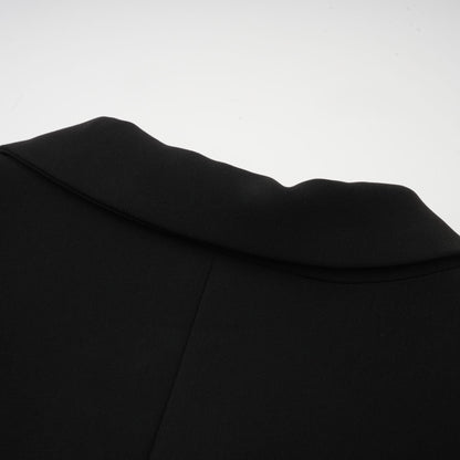 Aurore siyah tek sıra düğmeli blazer elbise