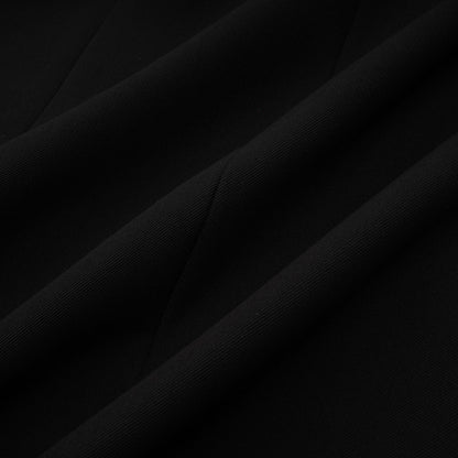 Aurore siyah tek sıra düğmeli blazer elbise