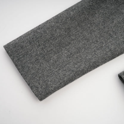 Agathe Grey Herringbone Top & Shorts Matching Set
