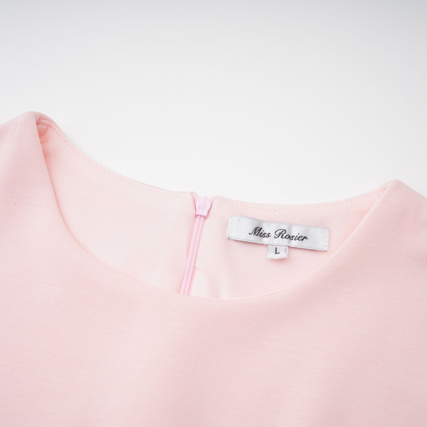 Piroska Pink Sleeveless Pearl Trim Mini Dress