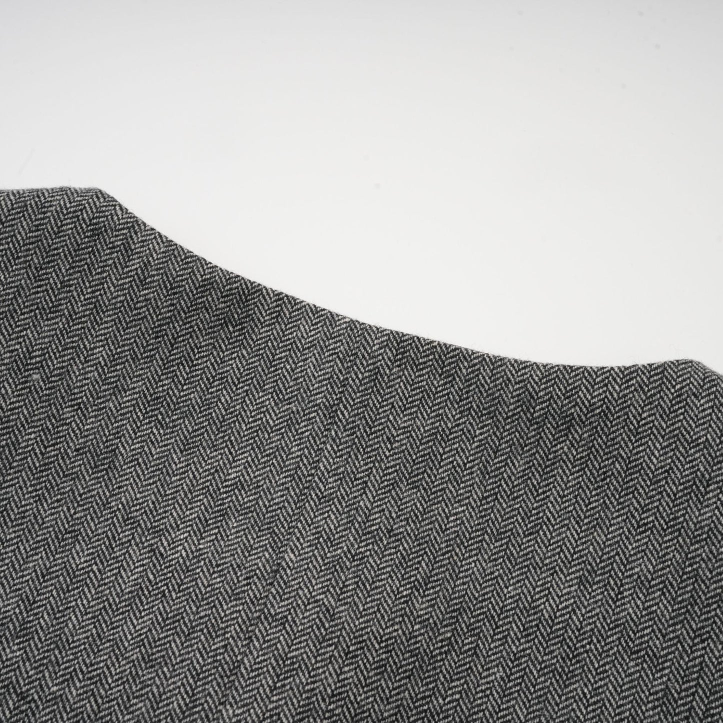 Agathe Grey Herringbone Top & Shorts Matching Set