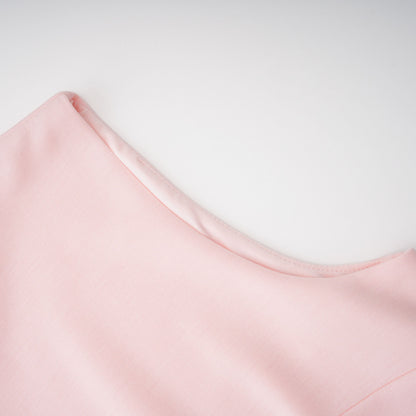 Piroska Pink Sleeveless Pearl Trim Mini Dress