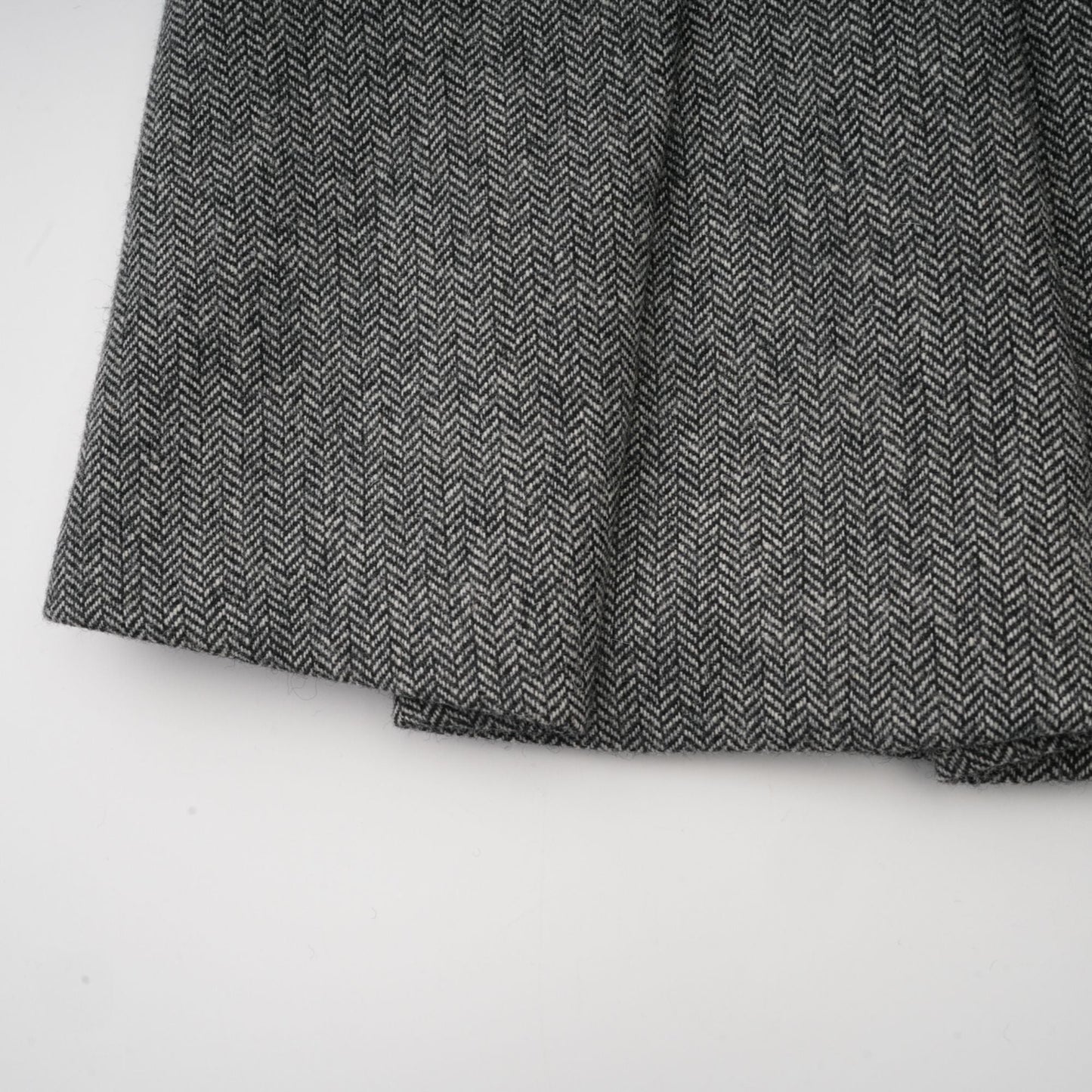 Agathe Grey Herringbone Top & Shorts Matching Set
