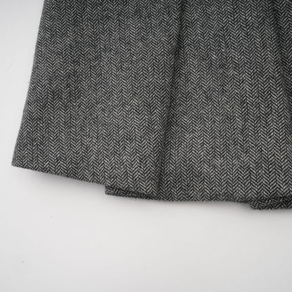 Agathe Grey Herringbone Top & Shorts Matching Set