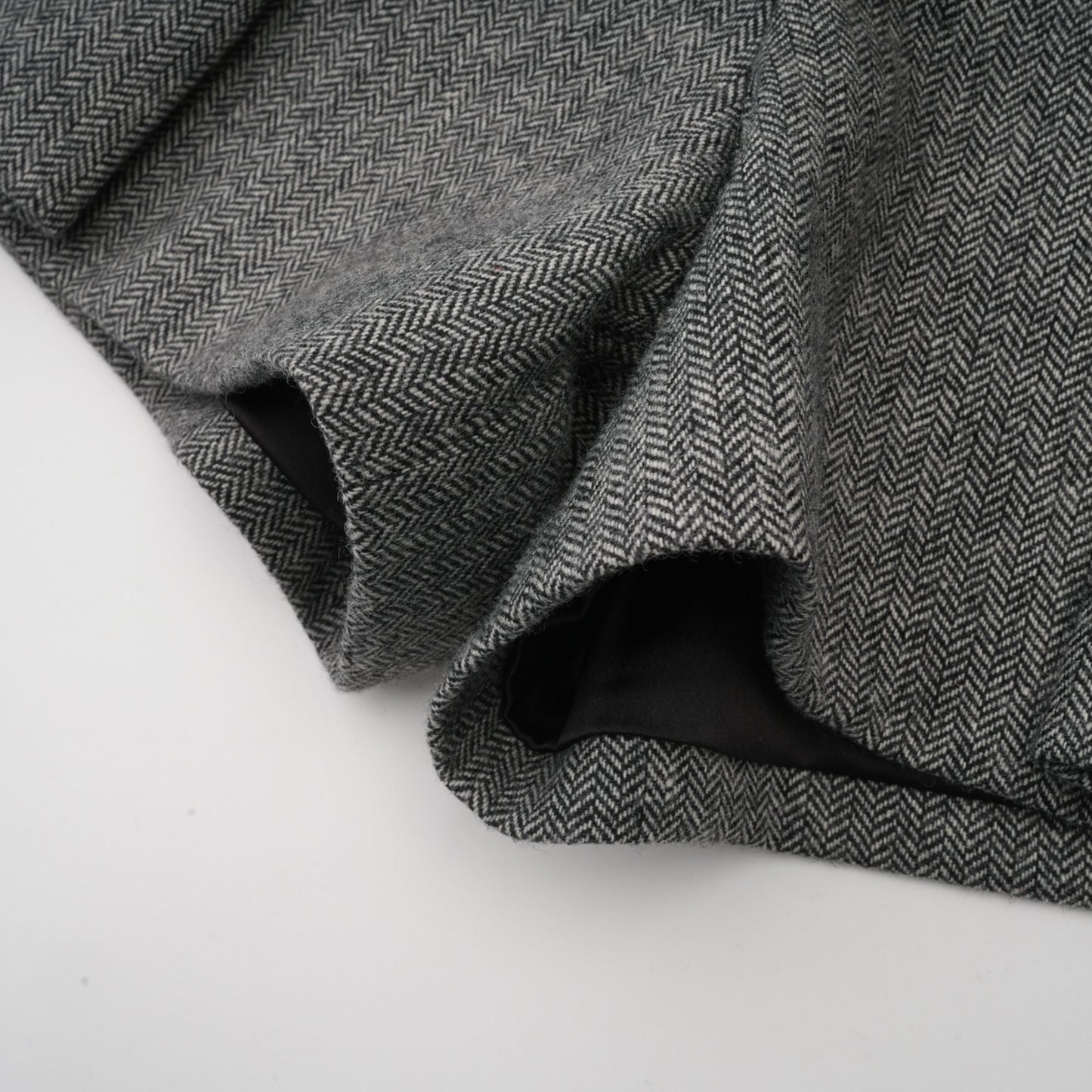 Agathe Grey Herringbone Top & Shorts Matching Set