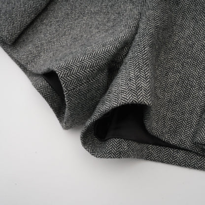 Agathe Grey Herringbone Top & Shorts Matching Set