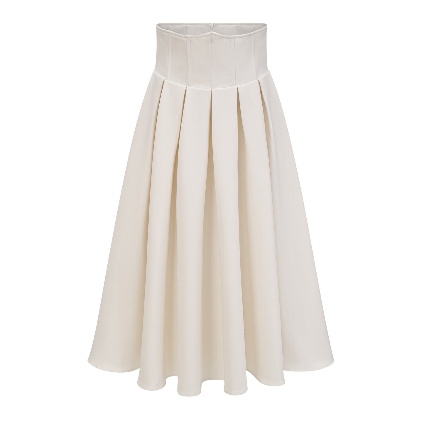 Maja White Faux Pearl Jacket & Pleated Skirt Set