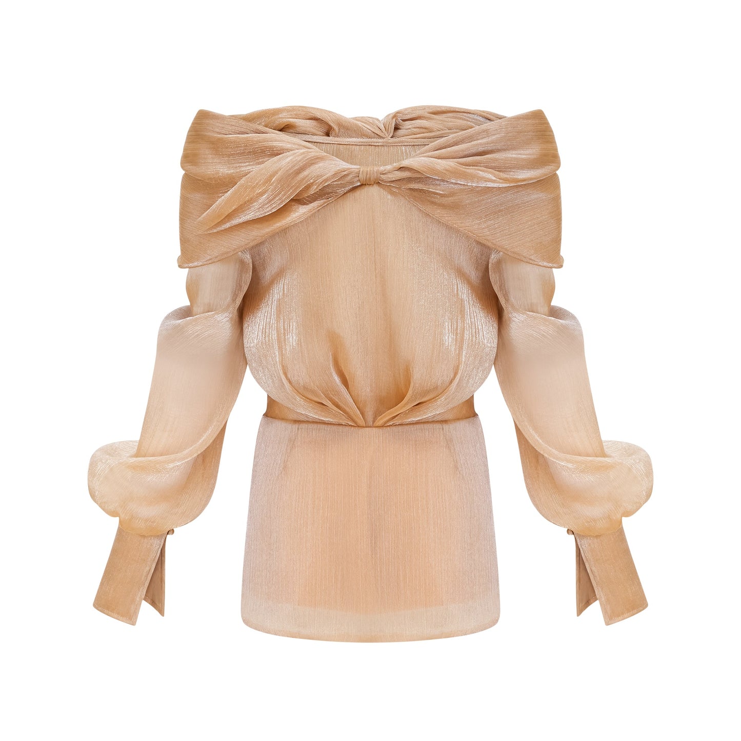 Adelina Gold Crystal-Embellished Paneled Mini Dress