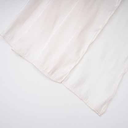 Hege Cream Glossy Ruched Cape Maxi Dress
