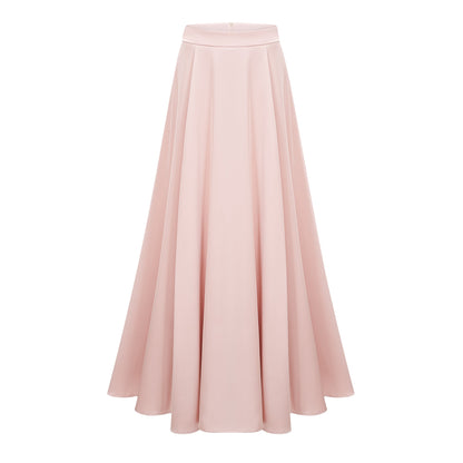 Everleigh Champagne Satin Top & Skirt Set With Cape Detail