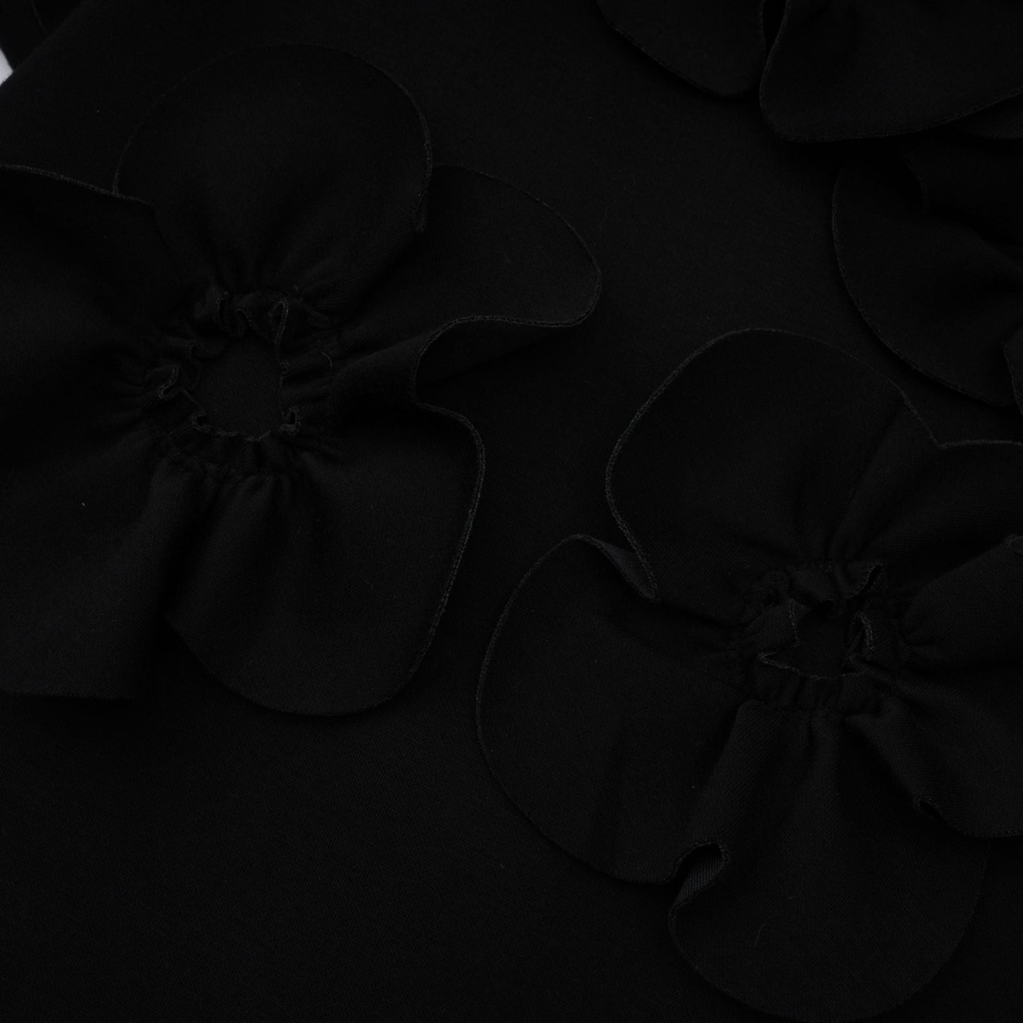 Isidora Black Bowknot Floral Appliqué Maxi Dress