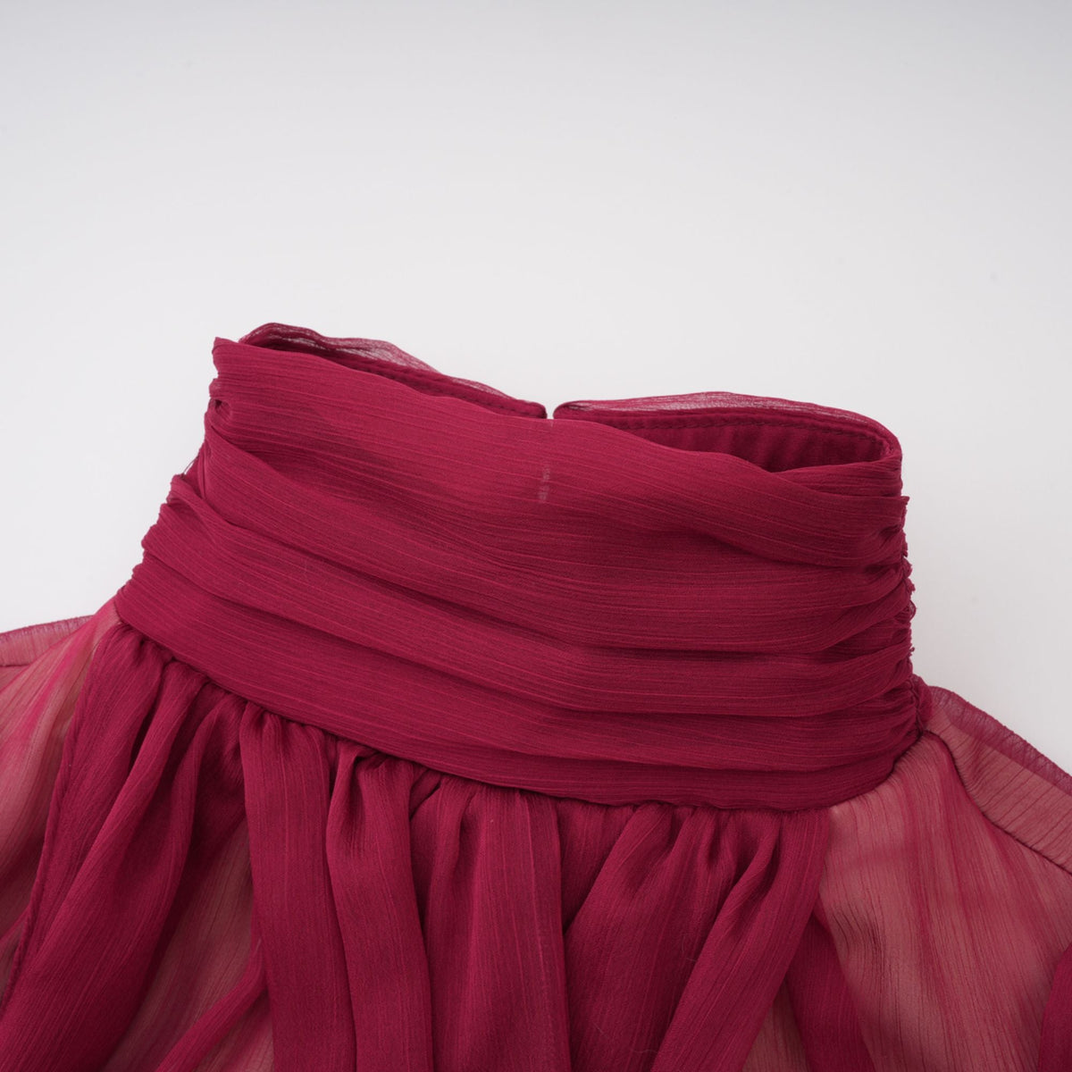 Théa Bordo Asimetrik Dantelli Mini Elbise