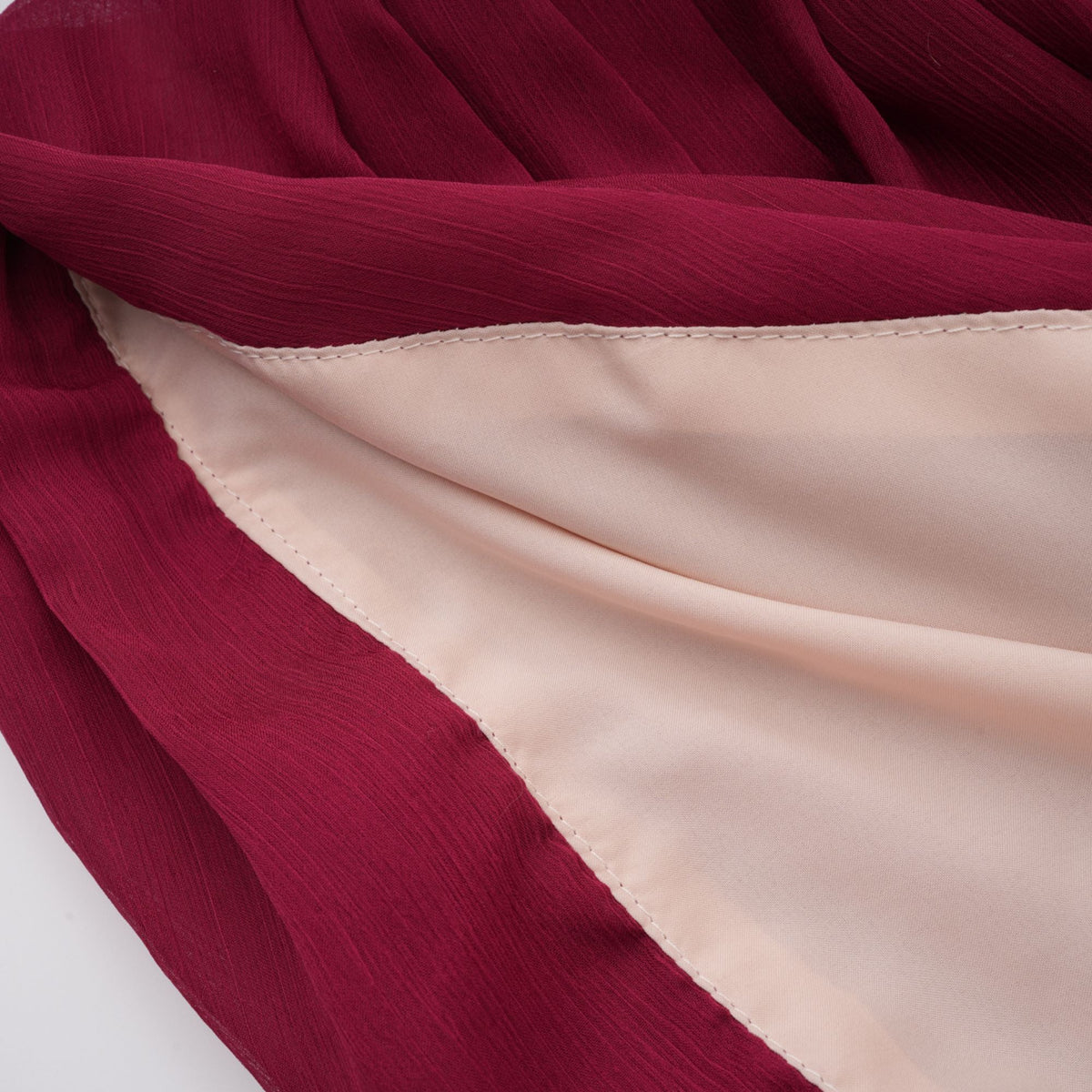 Théa Bordo Asimetrik Dantelli Mini Elbise