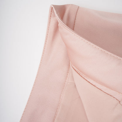 Everleigh Champagne Satin Top & Skirt Set With Cape Detail