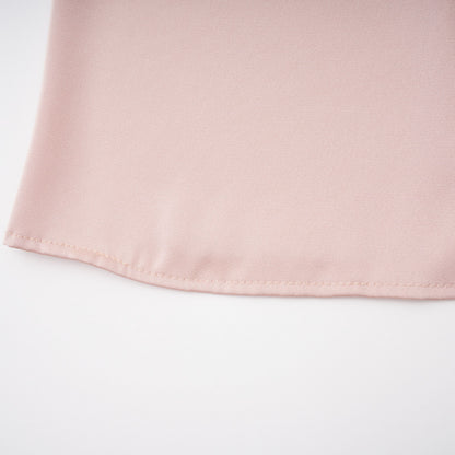 Everleigh Champagne Satin Top & Skirt Set With Cape Detail
