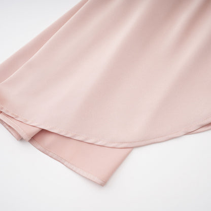Everleigh Champagne Satin Top & Skirt Set With Cape Detail