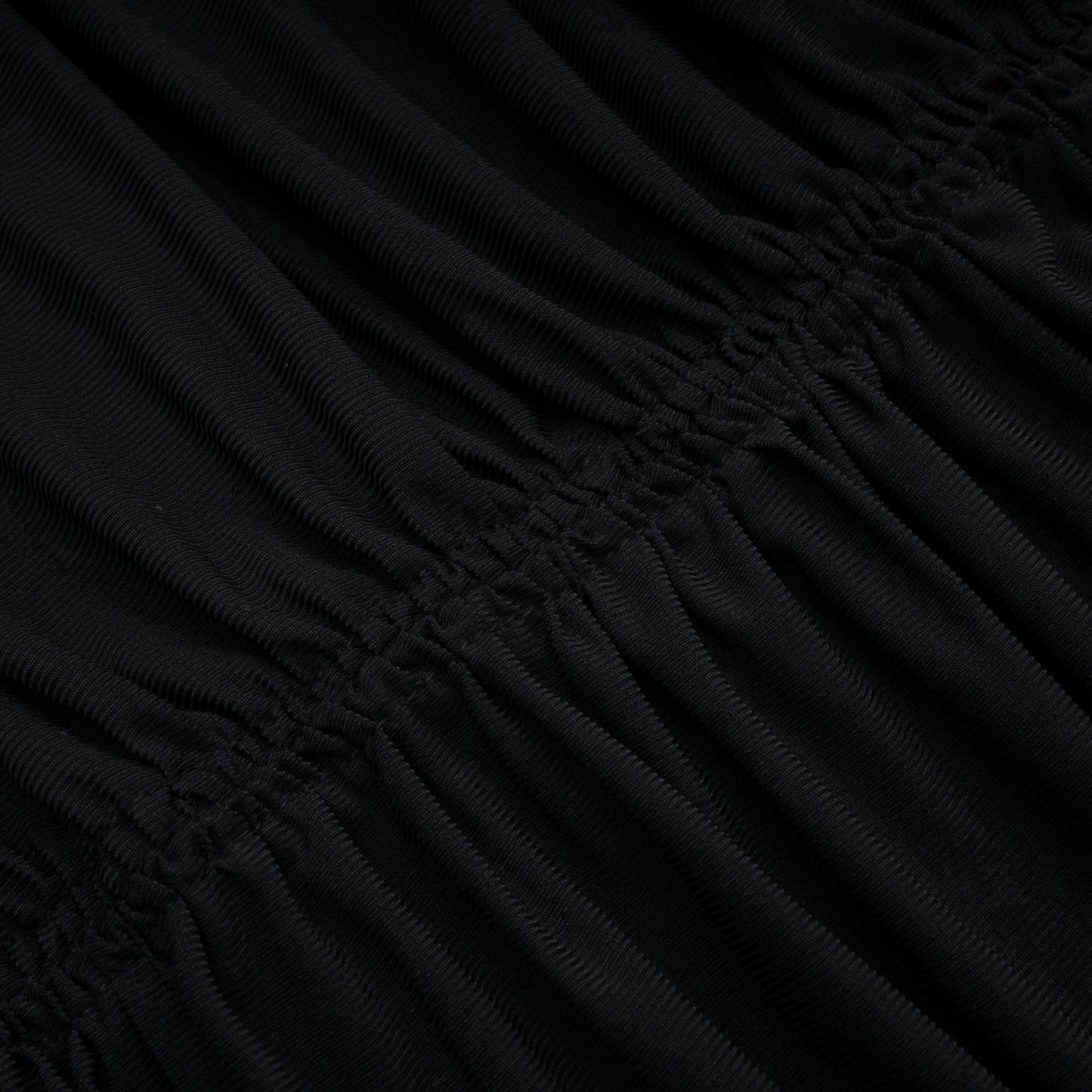 Greta Black Ruched Sheer Mesh Maxi Dress