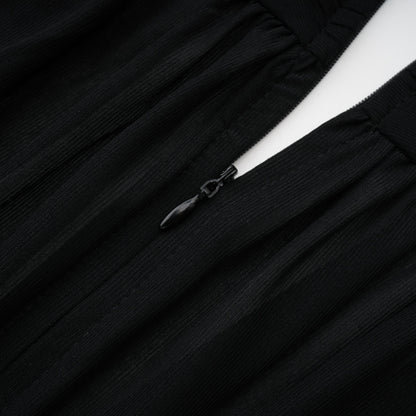 Greta Black Ruched Sheer Mesh Maxi Dress