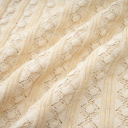 Élodie knitted long-sleeve midi dress in Neutrals