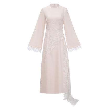 Aurora White Floral Lace Maxi Dress