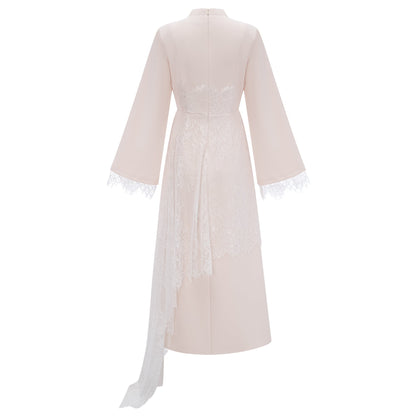 Aurora White Floral Lace Maxi Dress